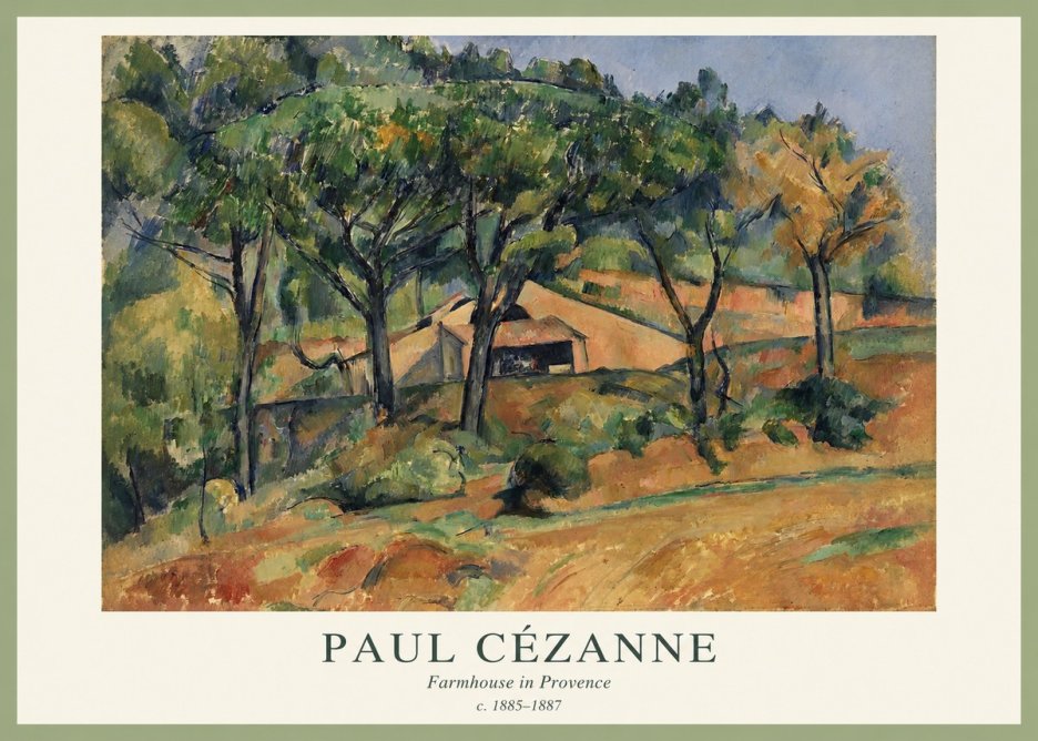Paul Cézanne Farmhouse in Provence No1 - Juliste