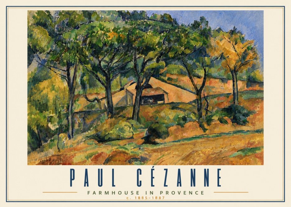 Paul Cézanne Farmhouse in Provence No4 - Juliste