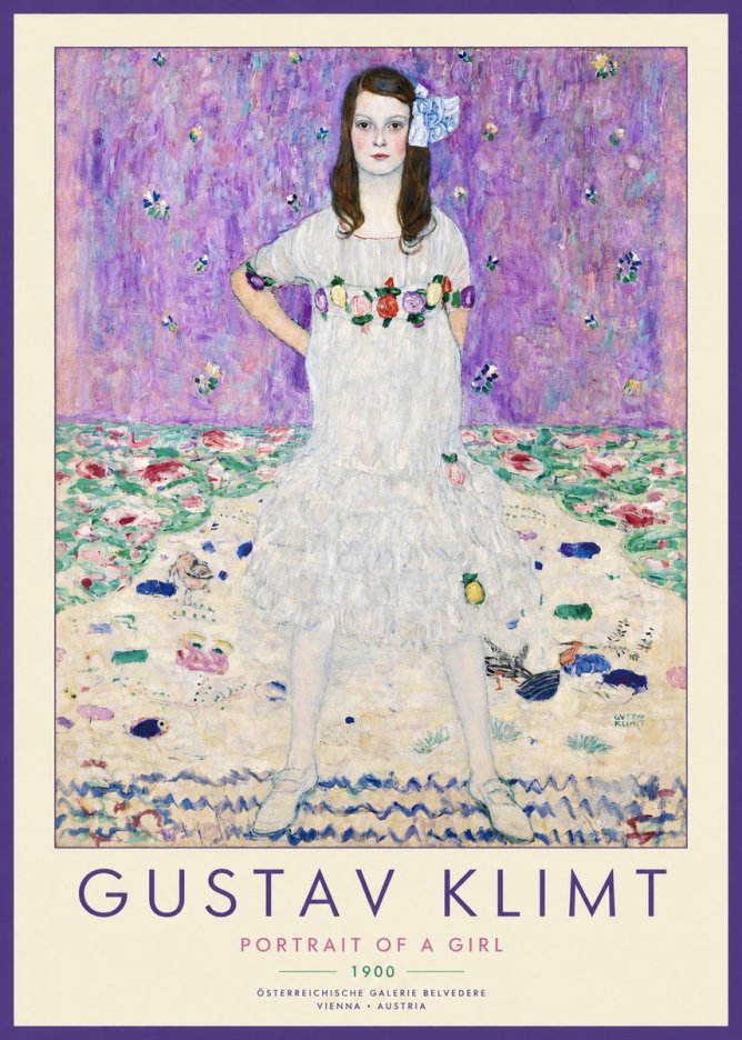 Klimt Portrait of a Girl No2 - Juliste