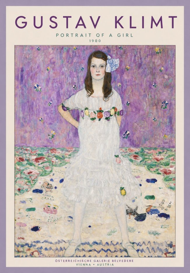 Klimt Portrait of a Girl No4 - Juliste