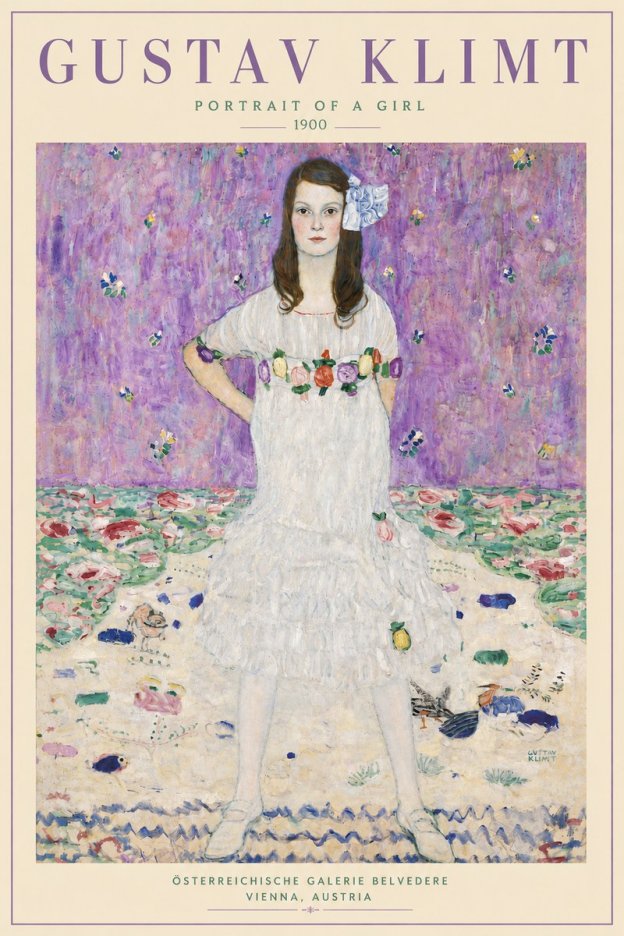 Klimt Portrait of a Girl No6 - Juliste