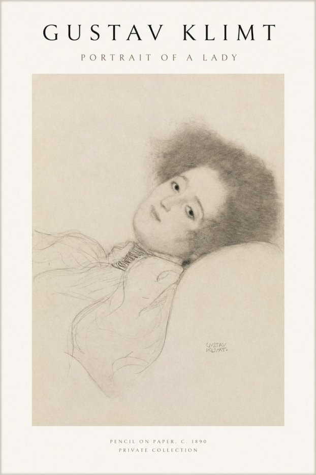 Klimt Portrait of a Lady No1 - Juliste