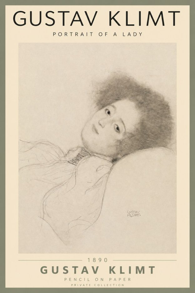 Klimt Portrait of a Lady No2 - Juliste