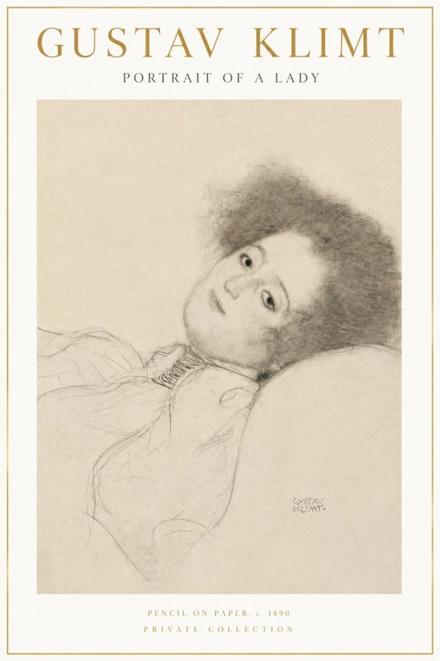 Klimt Portrait of a Lady No3 - Juliste