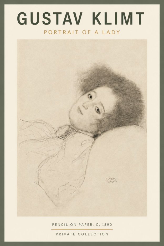 Klimt Portrait of a Lady No4 - Juliste