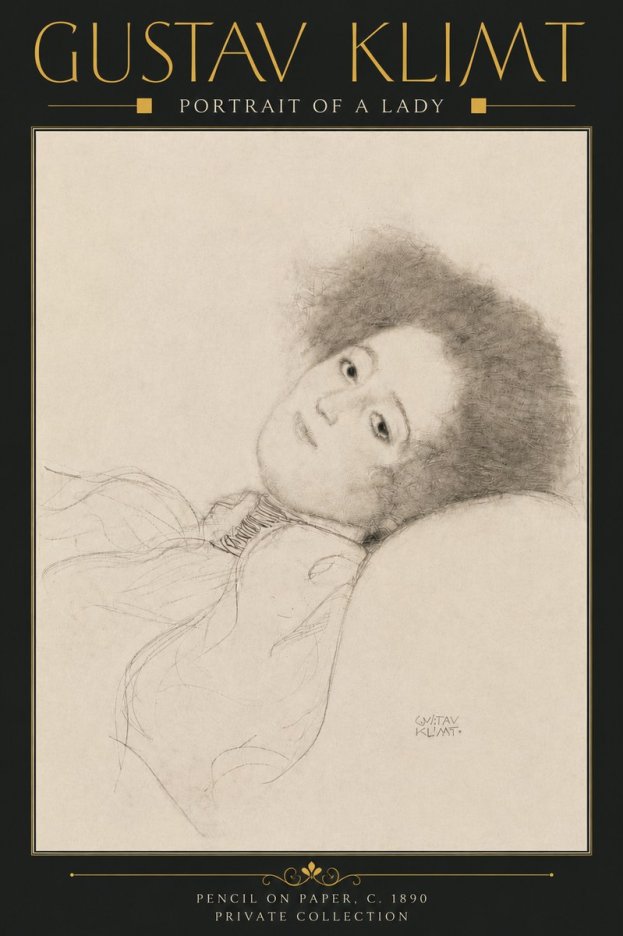 Klimt Portrait of a Lady No6 - Juliste