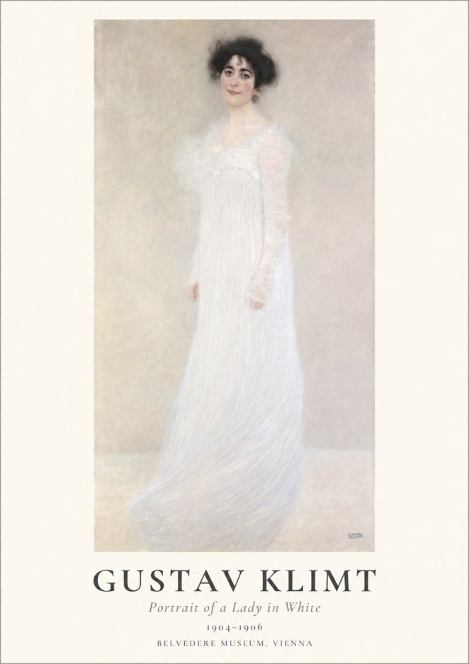 Klimt Portrait of a Lady in White No1 - Juliste