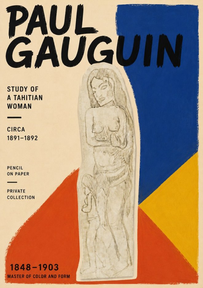 Paul Gauguin Study of a Tahitian Woman II No6 - Juliste