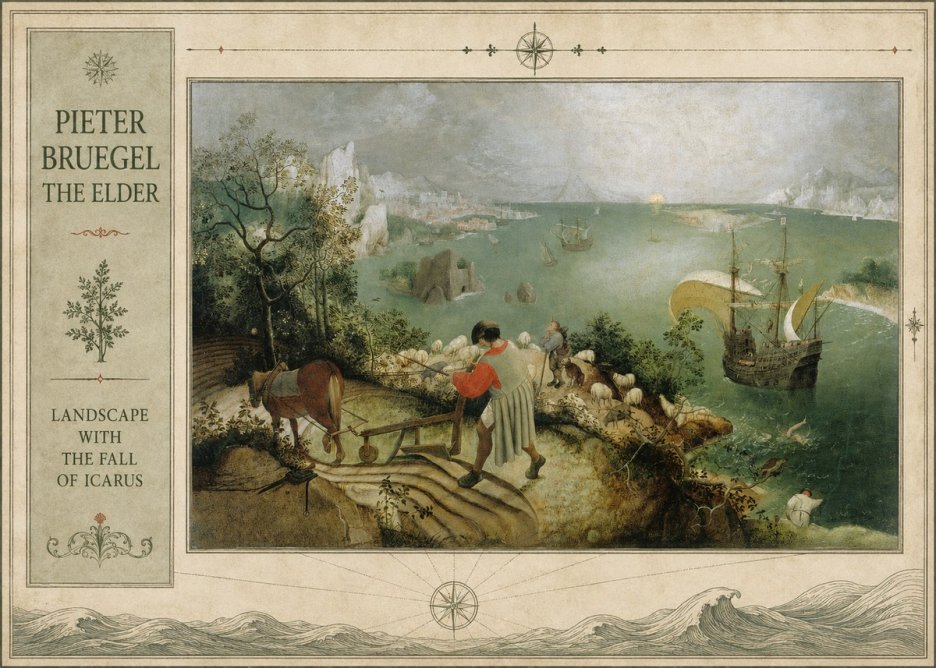 Pieter Bruegel Landscape with the Fall of Icarus I No2 - Juliste