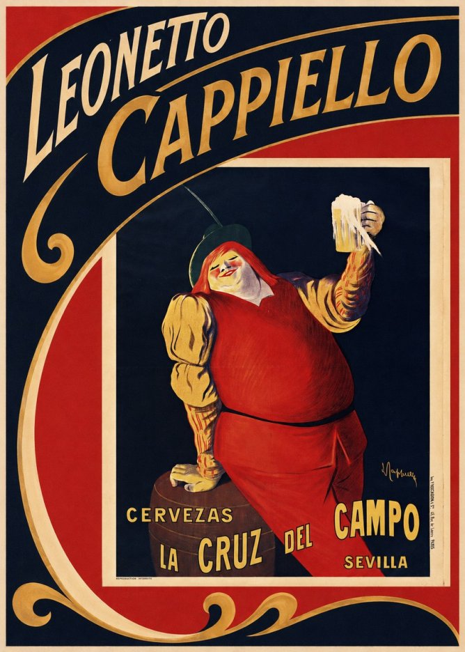 Leonetto Cappiello Cervezas La Cruz Del Campo No2 - Juliste