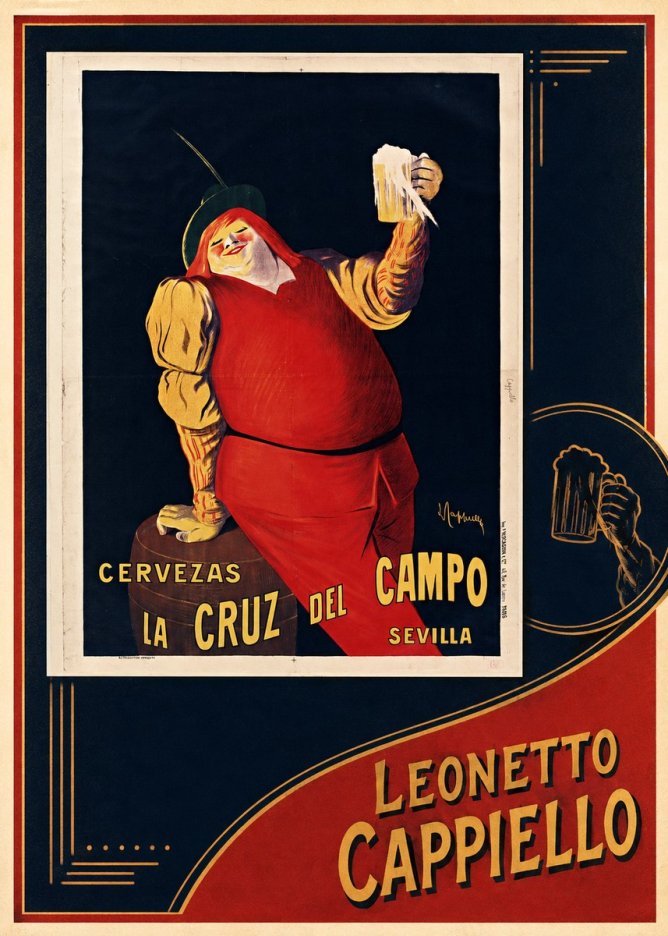 Leonetto Cappiello Cervezas La Cruz Del Campo No6 - Juliste