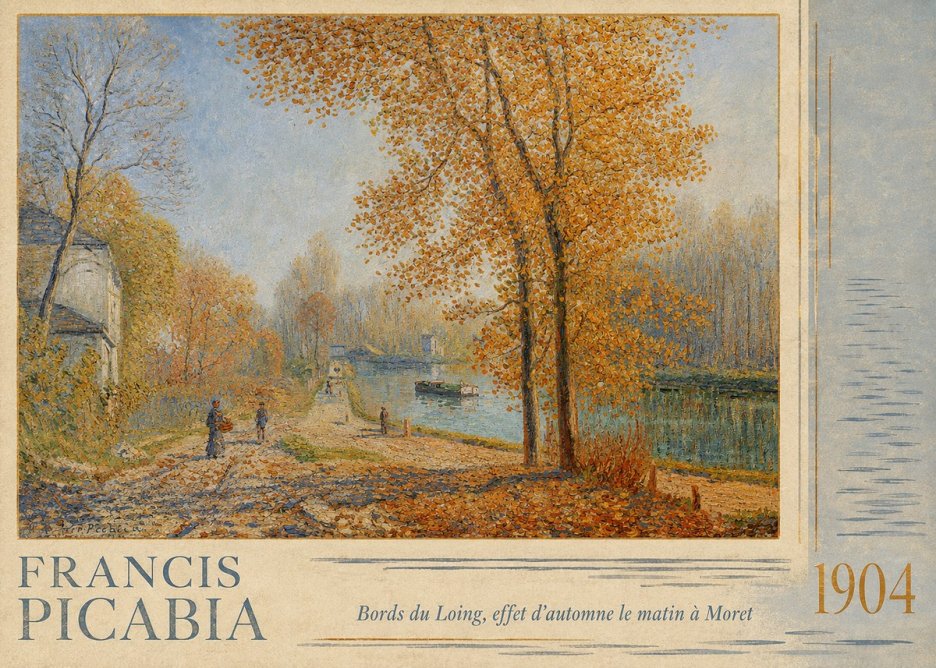 Francis Picabia Bords Du Loing, Effet D'automne Le Matin À Moret No4 - Juliste