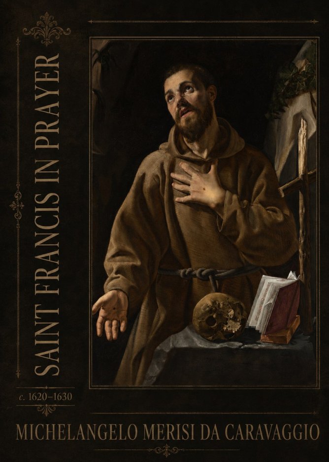 Michelangelo Merisi da Caravaggio Saint Francis in Prayer I No2 - Juliste