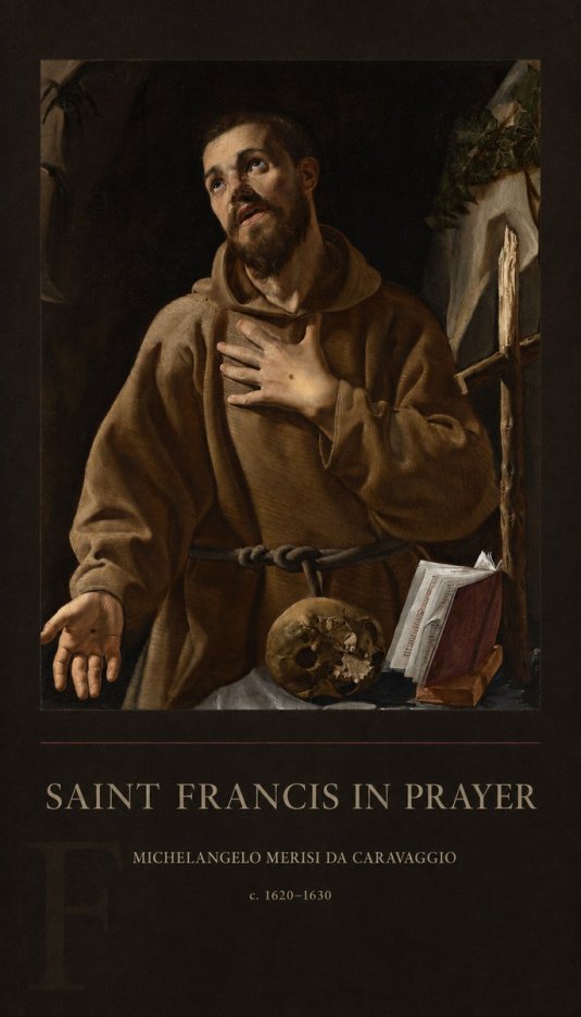 Michelangelo Merisi da Caravaggio Saint Francis in Prayer I No4 - Juliste