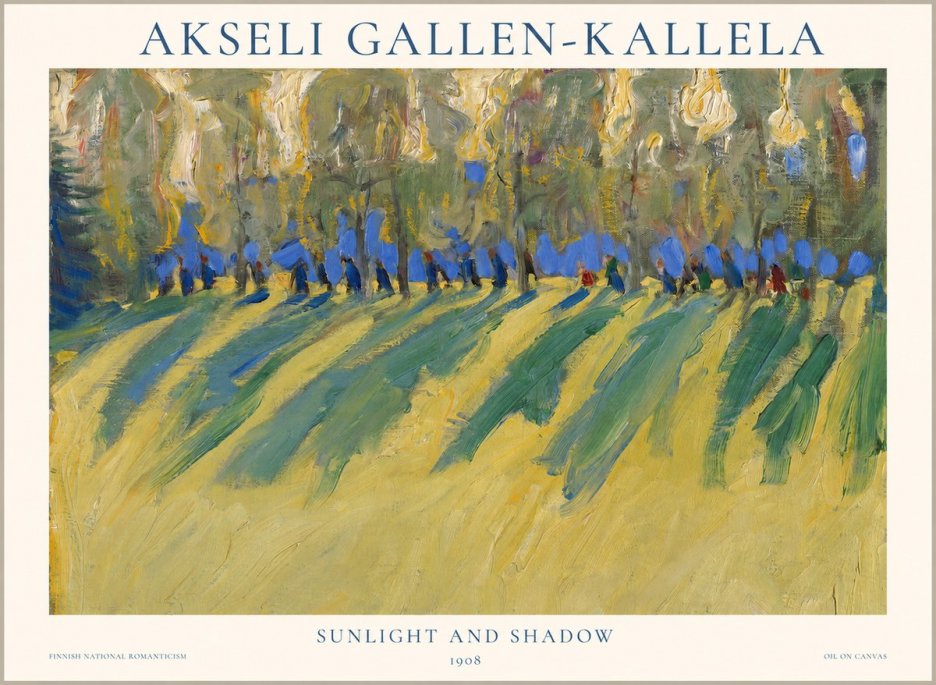 Akseli Gallen-Kallela Sunlit Field and Trees No2 - Juliste
