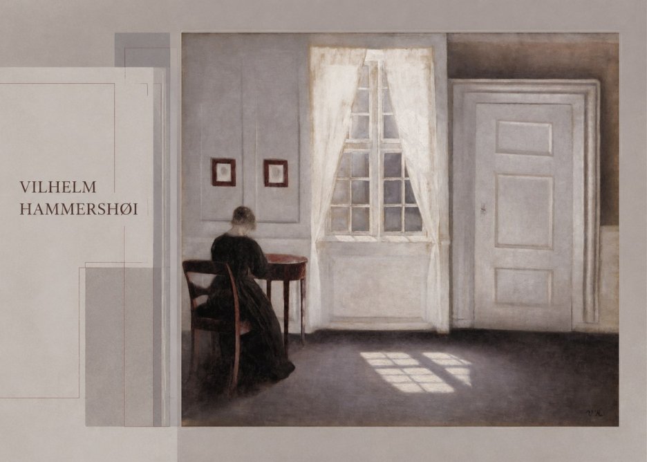 Vilhelm Hammershøi Interior with a Woman from the Back No5 - Juliste