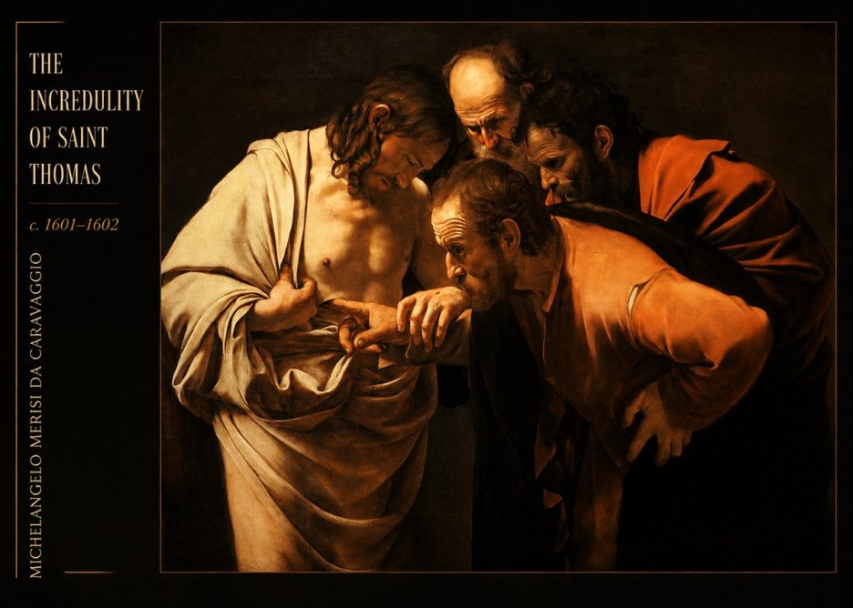 Michelangelo Merisi da Caravaggio The Incredulity of Saint Thomas II No6 - Juliste
