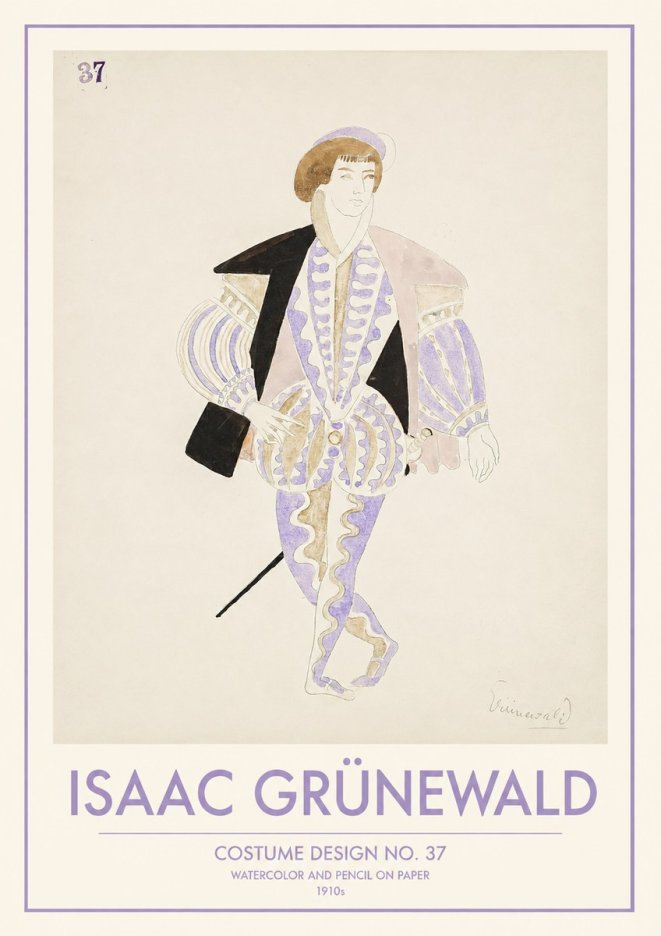 Isaac Grünewald Costume Design No. 37 No1 - Juliste