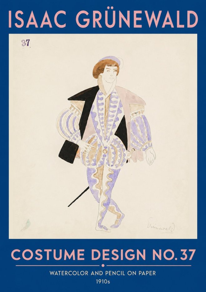 Isaac Grünewald Costume Design No. 37 No2 - Juliste