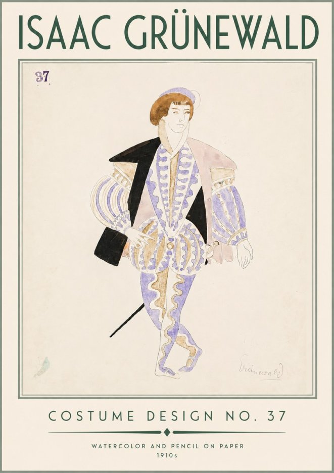 Isaac Grünewald Costume Design No. 37 No3 - Juliste