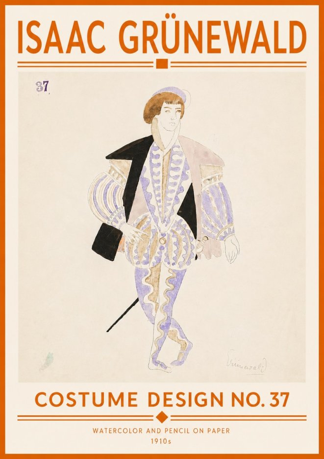 Isaac Grünewald Costume Design No. 37 No5 - Juliste