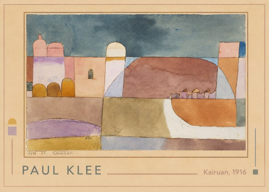 Paul Klee Kairuan, 1916 No1 - Juliste