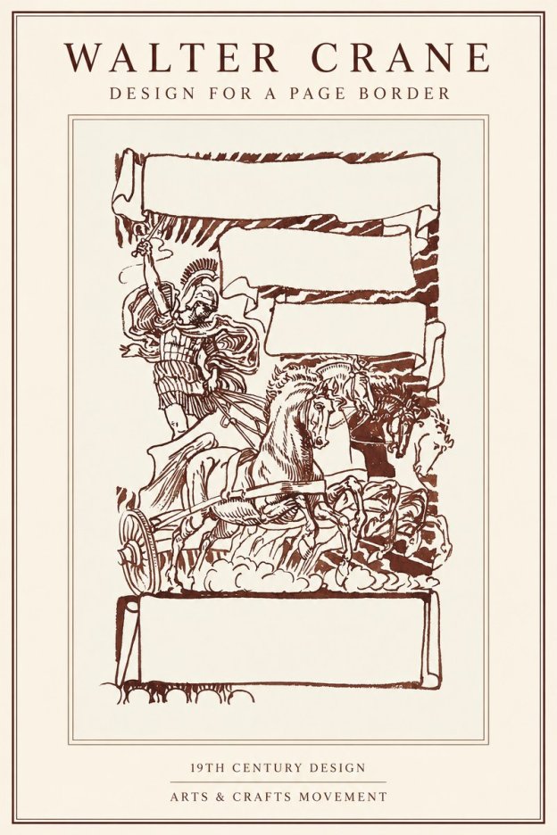 Walter Crane Design for a Page Border No1 - Juliste