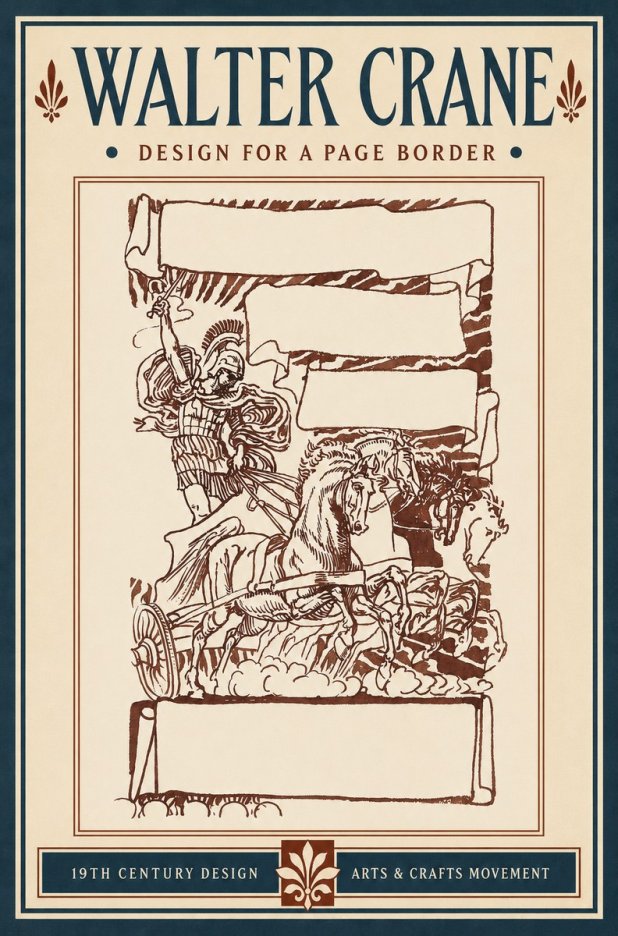 Walter Crane Design for a Page Border No4 - Juliste