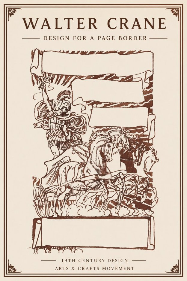 Walter Crane Design for a Page Border No5 - Juliste