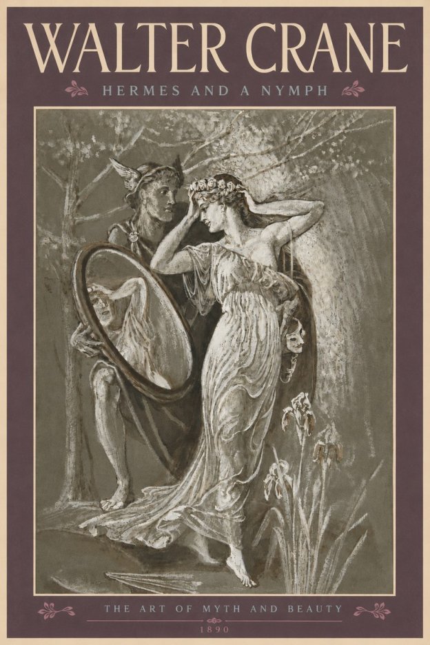 Walter Crane Hermes and a Nymph No5 - Juliste
