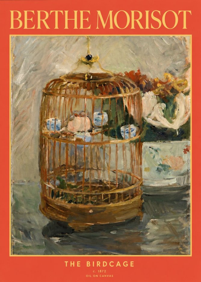 Berthe Morisot The Birdcage II No2 - Juliste