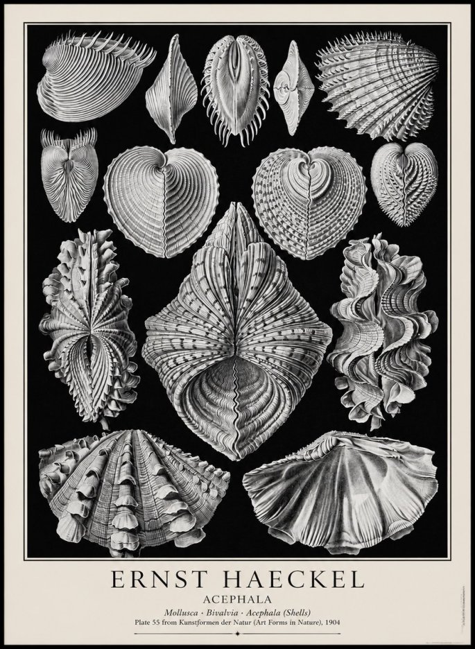 Ernst Haeckel Acephala — Brachiopods Plate 55 — Cytherea. No4 - Juliste