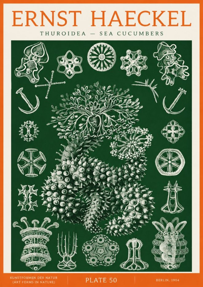 Ernst Haeckel Thuroidea - Sea Organisms No3 - Juliste