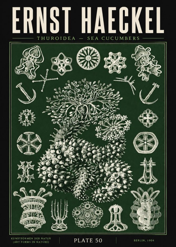 Ernst Haeckel Thuroidea - Sea Organisms No5 - Juliste