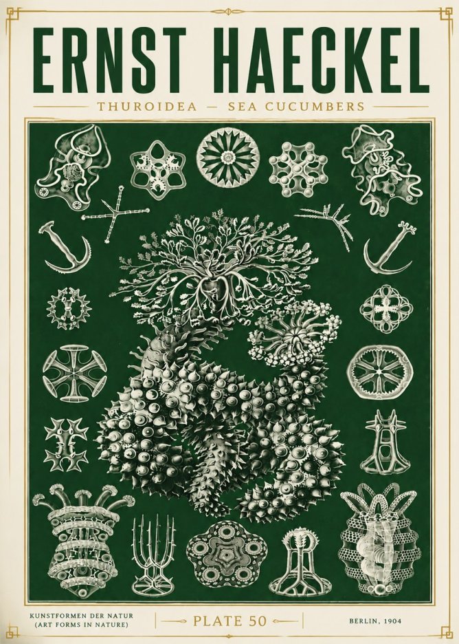 Ernst Haeckel Thuroidea - Sea Organisms No6 - Juliste