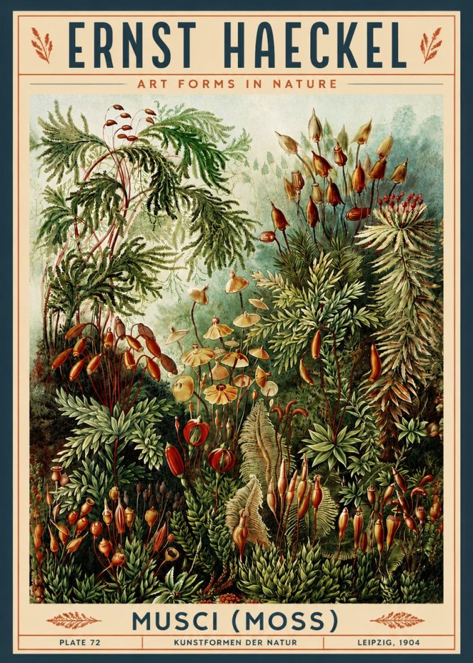 Ernst Haeckel Musci (Moss) No3 - Juliste