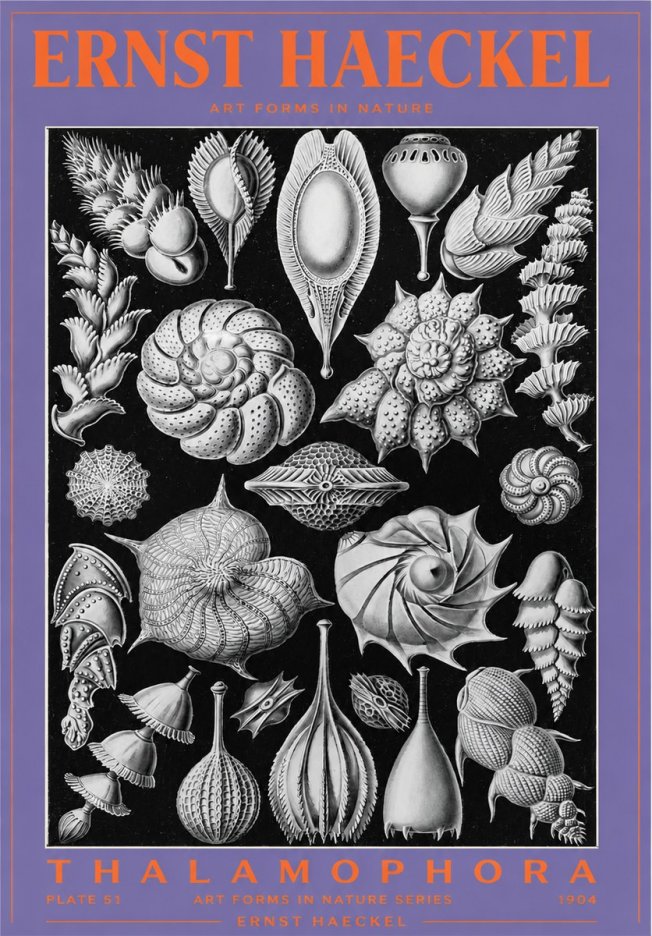 Ernst Haeckel Thalamophora No3 - Juliste