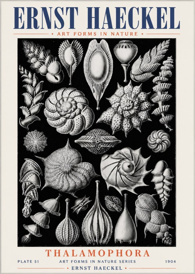 Ernst Haeckel Thalamophora No6 - Juliste