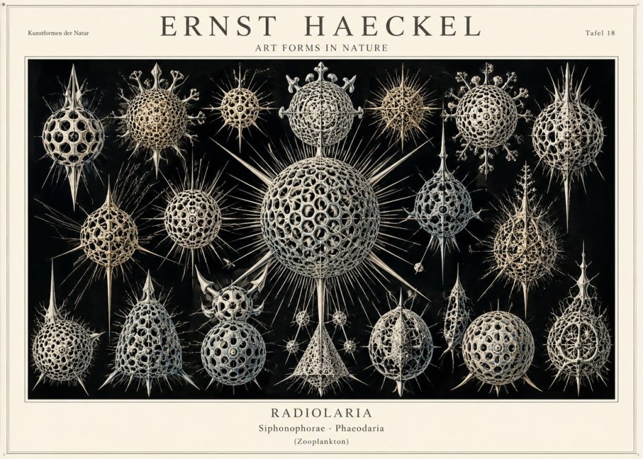 Ernst Haeckel Radiolaria No1 - Juliste