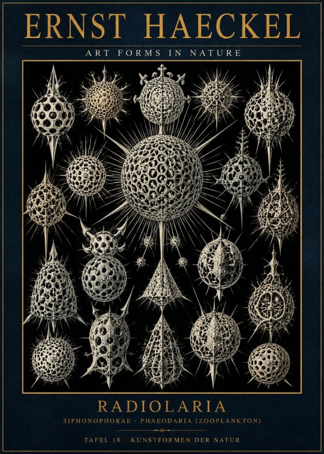 Ernst Haeckel Radiolaria No3 - Juliste