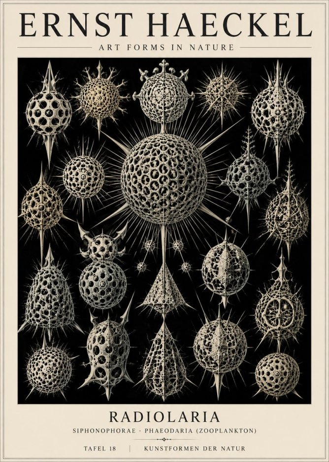 Ernst Haeckel Radiolaria No4 - Juliste