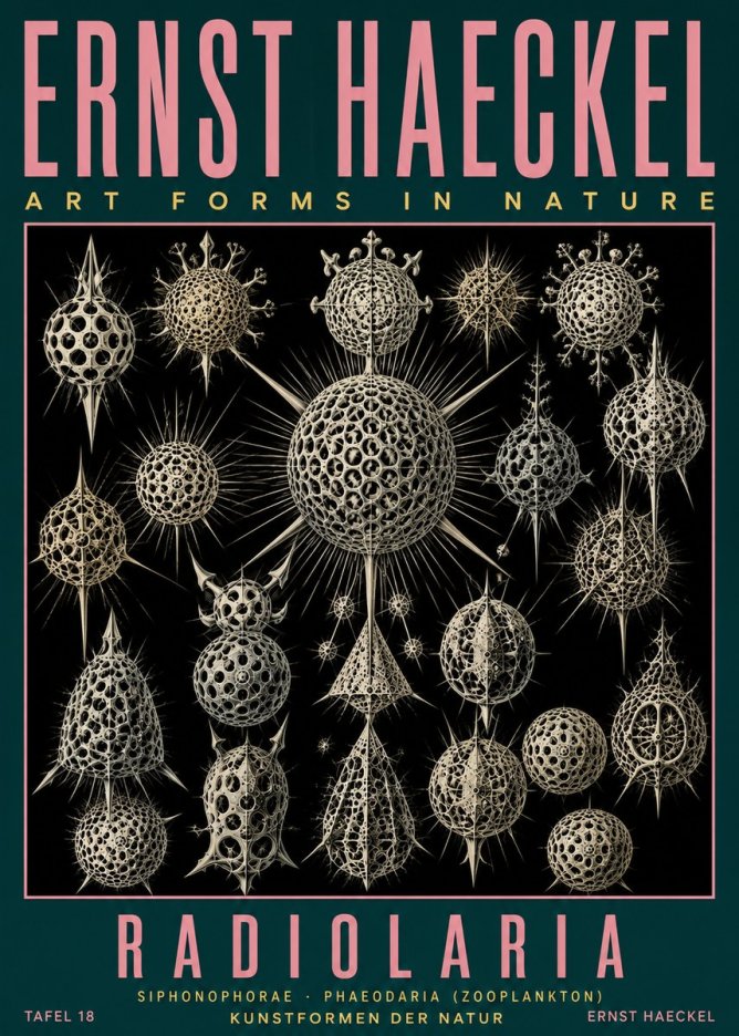 Ernst Haeckel Radiolaria No5 - Juliste