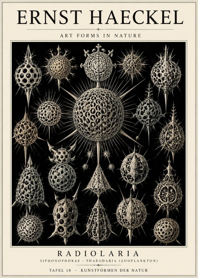 Ernst Haeckel Radiolaria No6 - Juliste