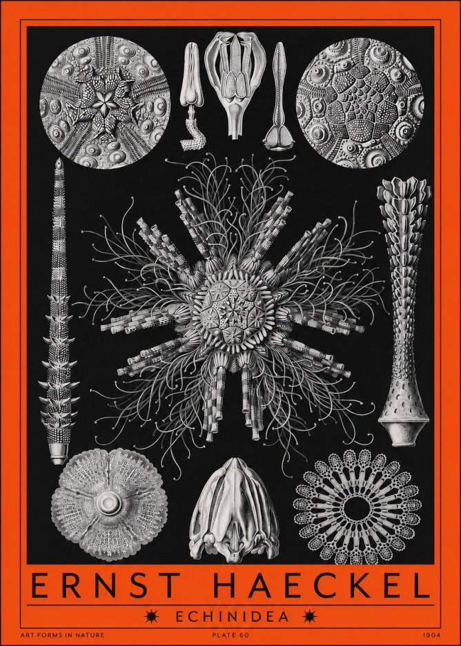 Ernst Haeckel Echinidea Sea Urchins No2 - Juliste