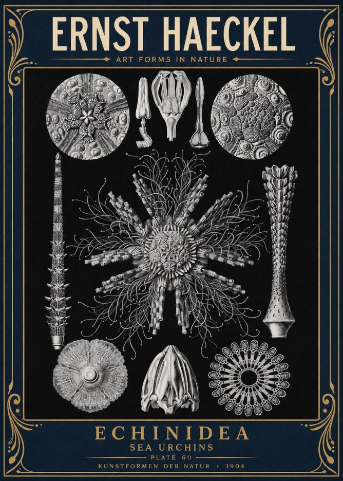 Ernst Haeckel Echinidea Sea Urchins No4 - Juliste