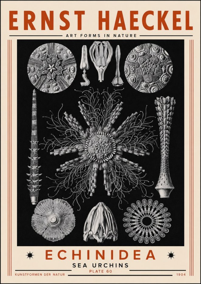 Ernst Haeckel Echinidea Sea Urchins No5 - Juliste
