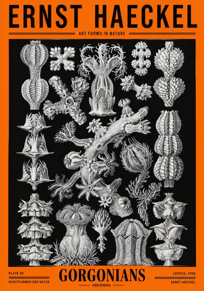 Ernst Haeckel Gorgonians No2 - Juliste