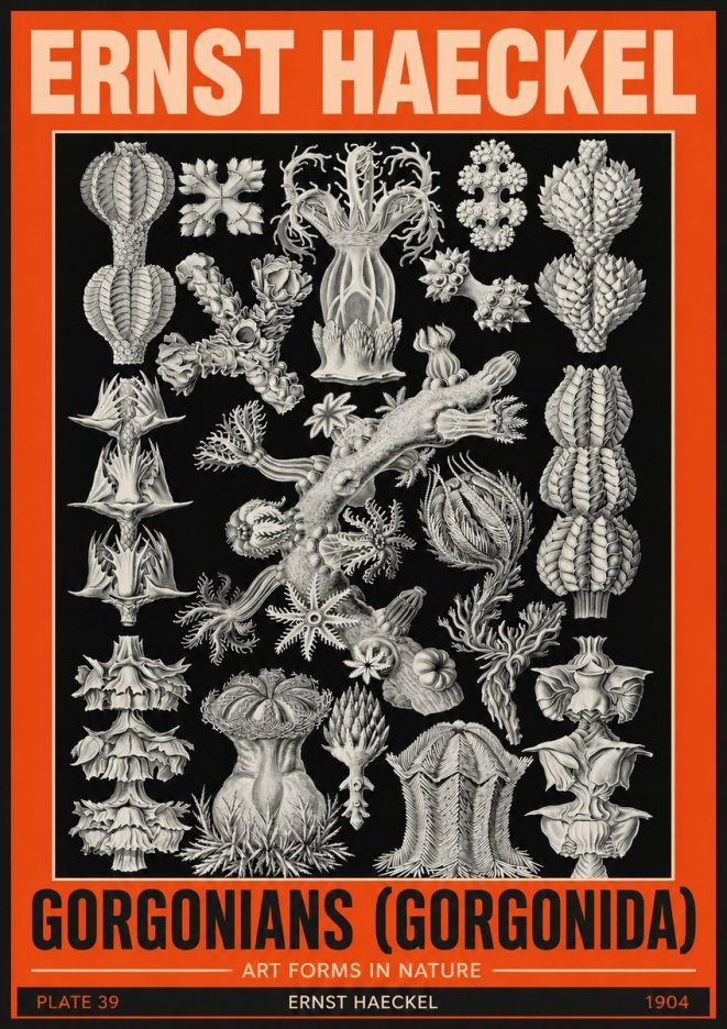 Ernst Haeckel Gorgonians No5 - Juliste