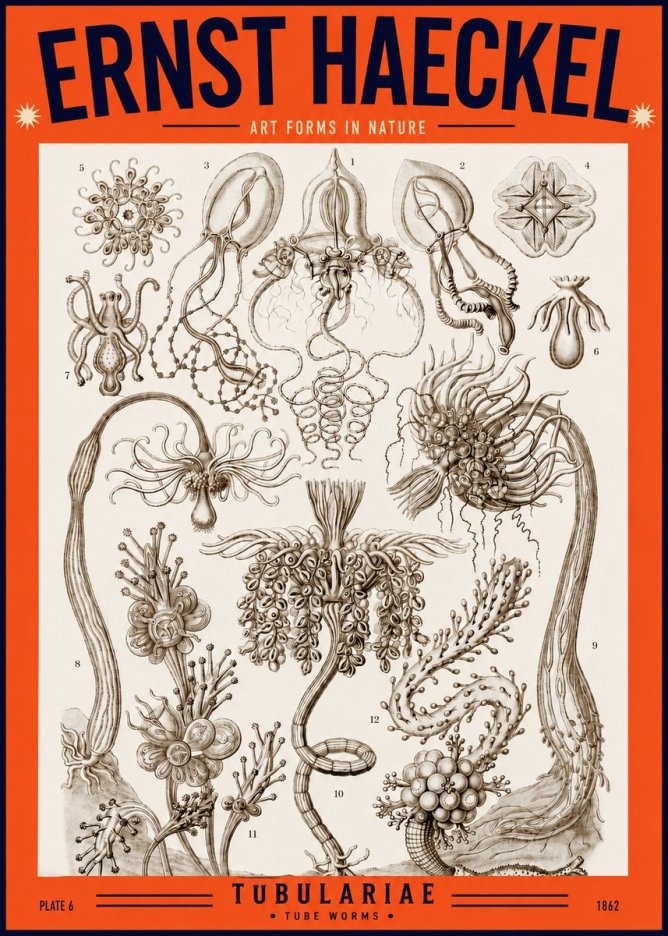 Ernst Haeckel Tubulariae No2 - Juliste