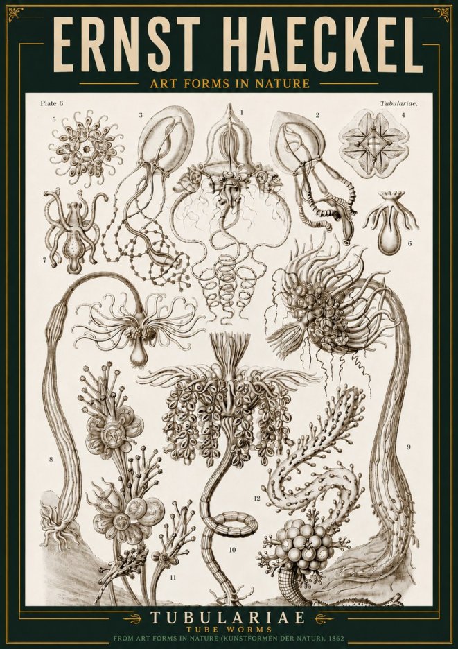 Ernst Haeckel Tubulariae No3 - Juliste